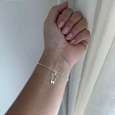 Pulseira Menino Vazado - Prata 925