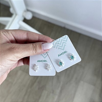 Brinco Cravejado em Zircônias - Prata 925