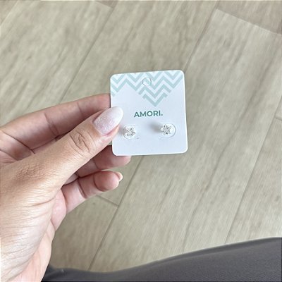 Brinco Ponto de Luz Estrela - Prata 925