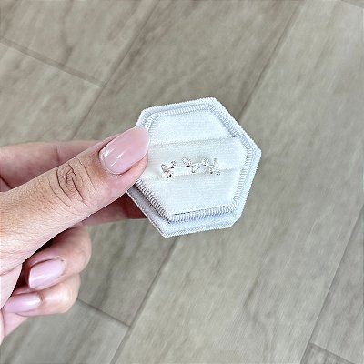 Anel Ramo com Zircônias - Prata 925