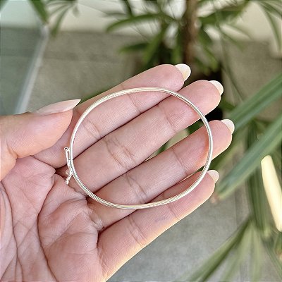 Pulseira Bracelete Infantil Fio Redondo - Prata 925