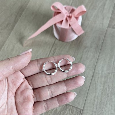 Brinco Argola Torcida - Prata 925