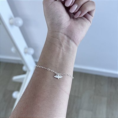 Pulseira Elos com Divino Espírito Santo - Prata 925
