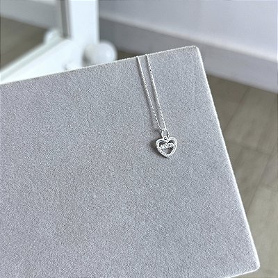 Colar Coração com Nome Amor - Prata 925