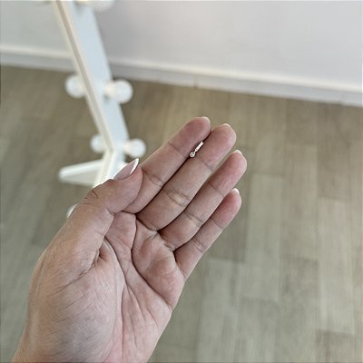 Brinco Piercing Argola com Coração Pendurado - Prata 925