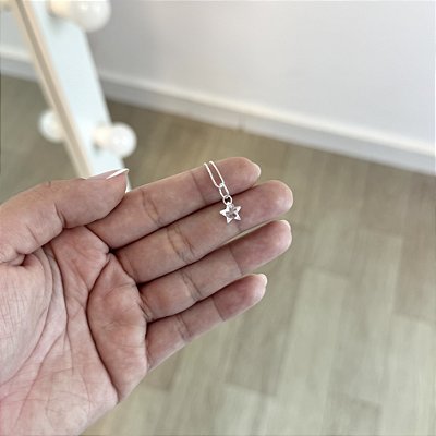 Colar Ponto de Luz Estrela - Prata 925