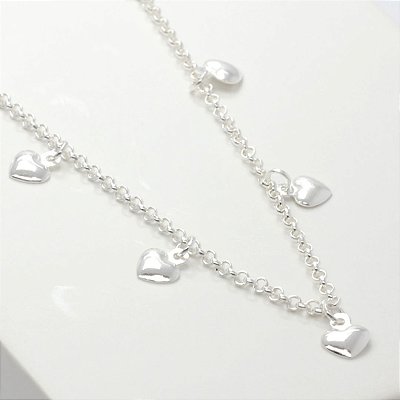 Choker Corações - Prata 925