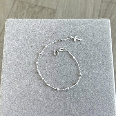 Pulseira Terço - Prata 925