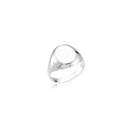 Anel Caixa Oval Dedo Mínimo - Prata 925