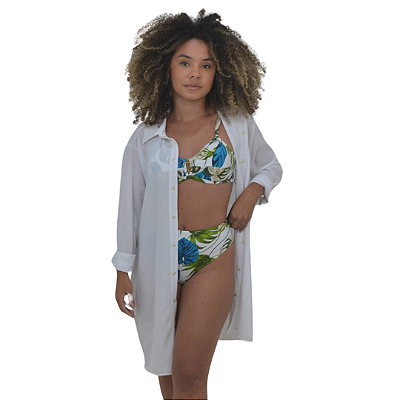 Saida de praia chemise feminina