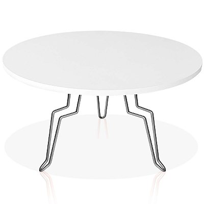 Mesa de Centro Argélia - Prata/ Branco