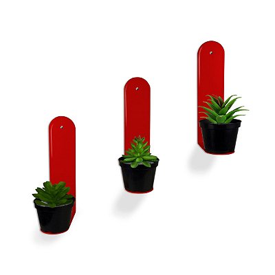 Suportes Para Plantas Rhodes - Vermelho