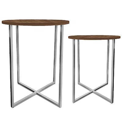 Mesa De Canto Dupla Gana - Prata/Villandry