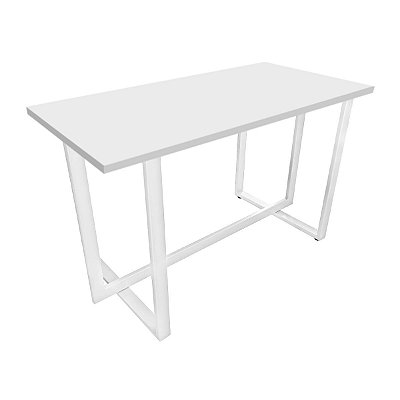 Mesa Halden 1,20m x 0,60m - Branco/Branco