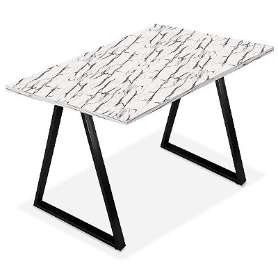 Mesa Mirage 120cm x 60cm - Preto/ Vulcano