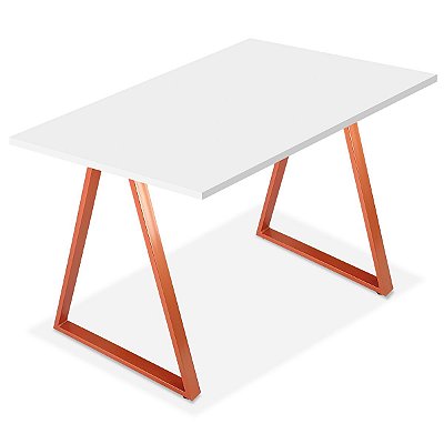 Mesa Mirage 100cm x 60cm - Cobre/ Branca