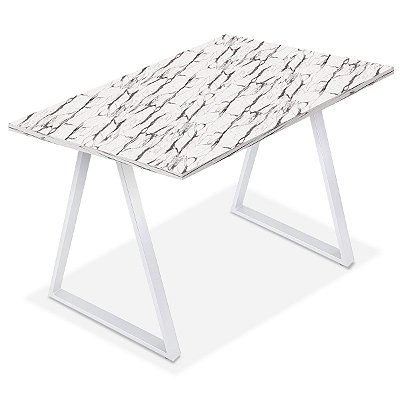 Mesa Mirage 100cm x 60cm - Branco/Vulcano