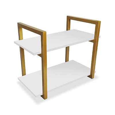 Prateleira Milazzo - Dourado/Branco