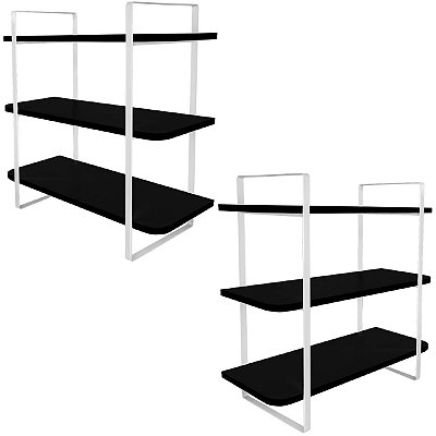 Kit 02 Prateleiras Tripla Hone de 25 cm