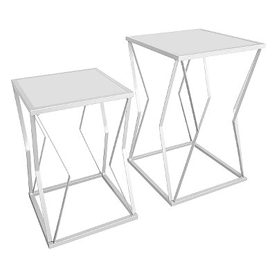Conjunto De Mesas Laterais Mesa De Canto para Decoração Lake