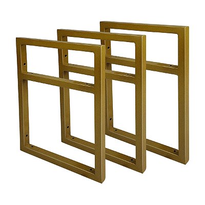 Kit 03 Suportes Milazzo 25 cm - Dourado