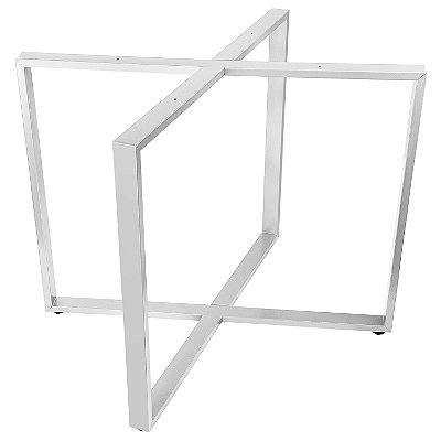 Base de Mesa para Tampos de Madeira Pedra e Vidro Logan