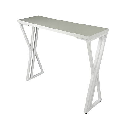 Aparador Qatar Mesa Lateral Aço Carbono Tampo Madeira 100cm