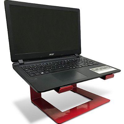 Suporte para Notebook Laptop Stand Dj em Aço Macbook - Vermelho