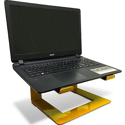 Suporte para Notebook Laptop Stand Dj em Aço Macbook - Amarelo