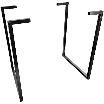 Base de Mesa Nova York para Tampos de Madeira até 140cm x 60cm - Preta