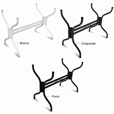 Base de Mesa de Jantar Gabriela em Aço para Tampos até 120 x 75cm