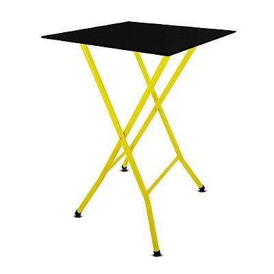 Mesa Bistrô Dobrável Maui - Amarelo/Preto