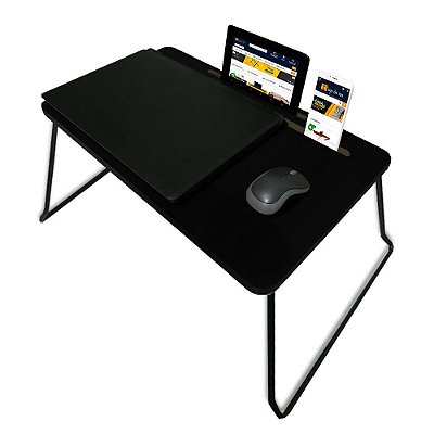 Suporte Mesa Multiuso Classic para Notebook Dobrável Preto