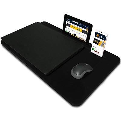 Suporte Mesa para Notebook Slim Tablet Celular para usar na Cama 56cm x 33cm Preto