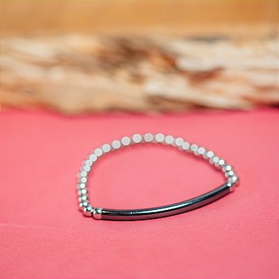 PULSEIRA BOLINHA PRATA COM CANUTILHO