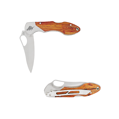 Canivete Cimo Gecko 7 Inox, CB Madeira com Clip