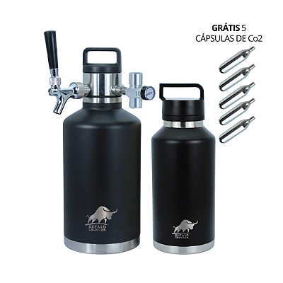 Mestre Búfalo Growler On TAP - Combo 5,5L Chopeira térmica portátil
