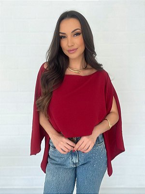 BATA ASSIMÉTRICA BURGUNDY