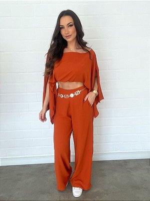 CALÇA ELEGANCE TERRACOTA