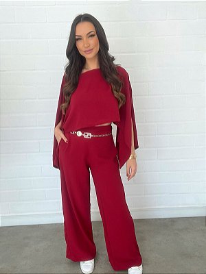 CALÇA ELEGANCE BURGUNDY