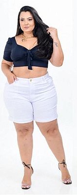 Shorts Plus Size Xtra Charmy Branco