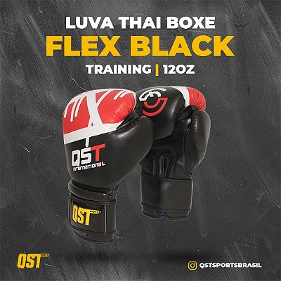 Luva de Boxe Flex Black Red 12oz