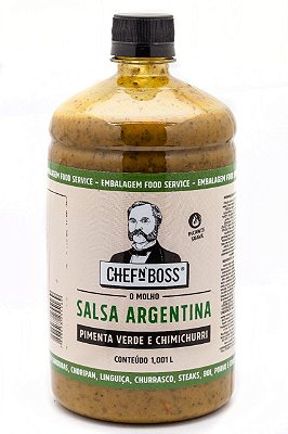 SALSA ARGENTINA: PIMENTA VERDE E CHIMICHURRI - (EMBALAGEM FOOD SERVICE 1,001 L)