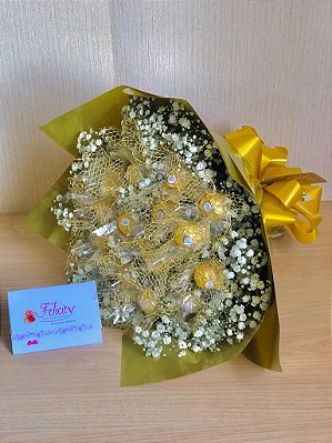 Buquê Gypsophilas & Chocolate Ferrero