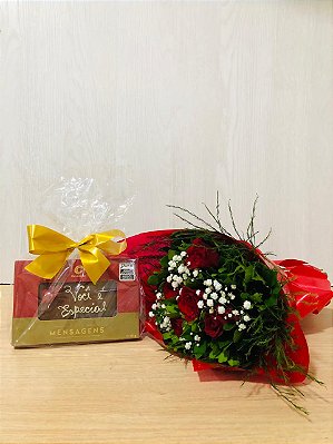 Mini Buquê de Rosas & Chocolate