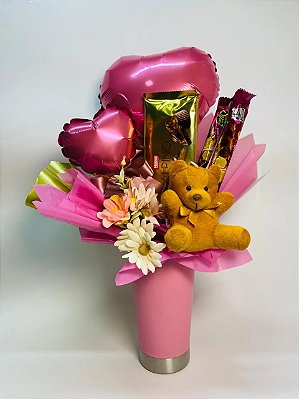 Buquê na Caneca Rosé