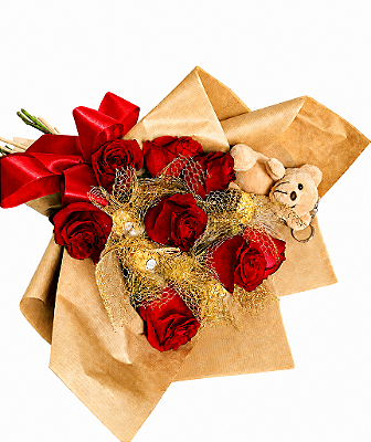 Buquê de Rosas e Ferrero Rocher