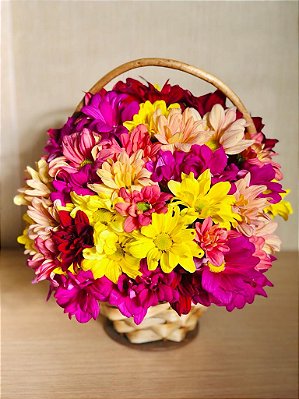 Cesta de Flores do Campo