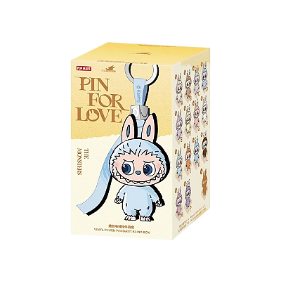 POP MART - The Monsters Labubu Pin for Love Series - Vinyl Plush Pendant Blind Box (A-M)