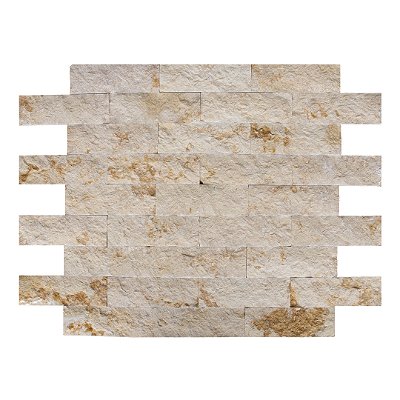 Revestimento Pedra Natural – Travertino Egito Rústico Importado 10x30cm – 1m² (Rockface)